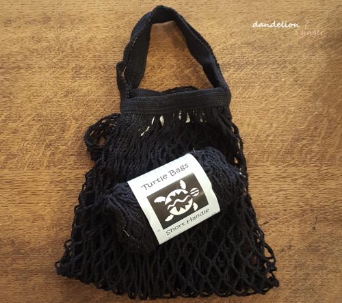 Organic cotton string shopping bag